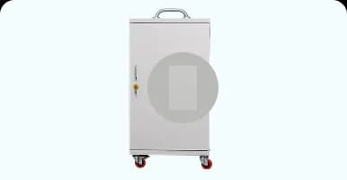 Charging rack for schools made from non-hazardous, durable materials