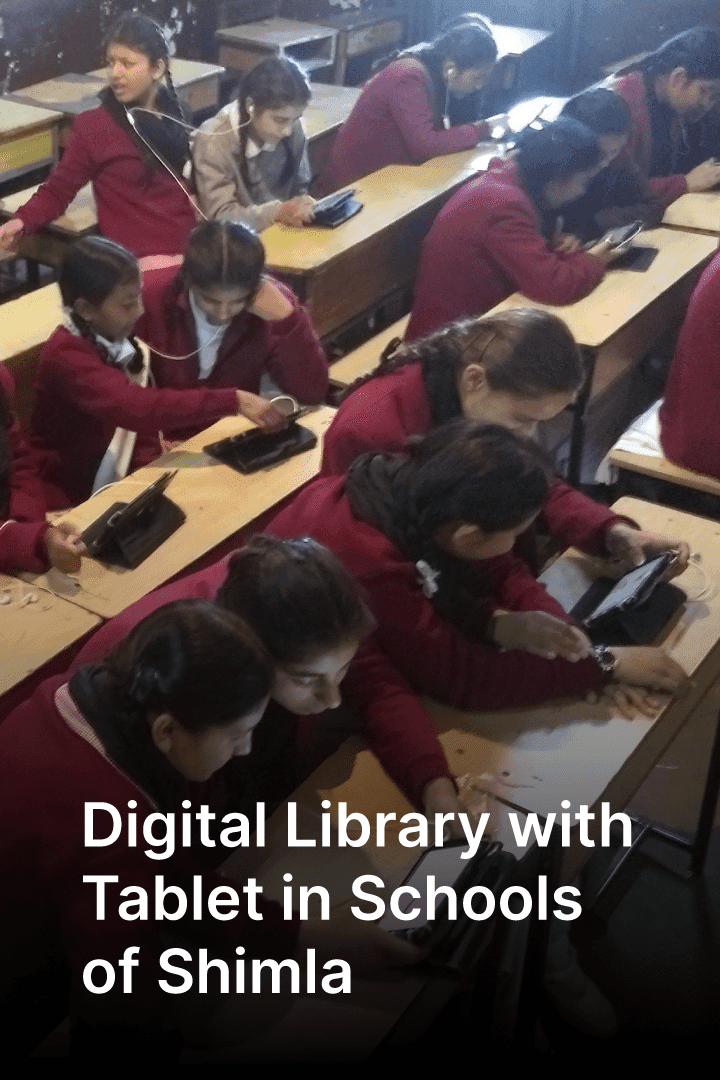 Empowered Girls of Shimla to Learn Unlimited through iPrep Digital Library with Tablets
