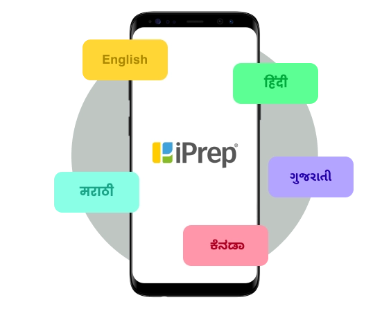 Image of bilingual learning platform Platform of iPrep App. an app that helps you study in your preferred language