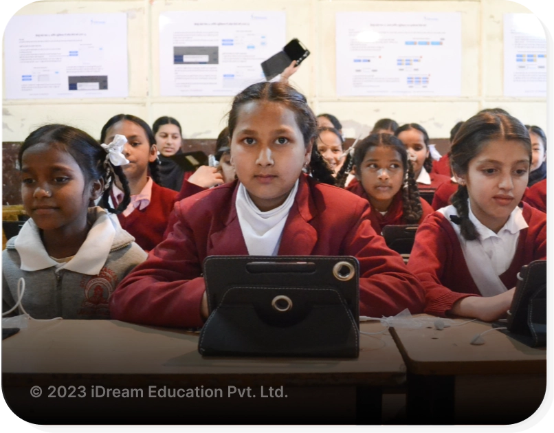 visual of a tablet-based digital library solution for smart ICT labs in school by the e-learning company iDream Education