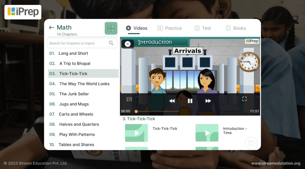 Glimpse of engaging Nano Learning content on iPrep by iDream Education