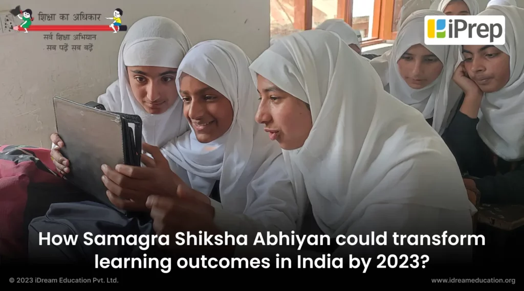 Visuals of how Samagra Shiksha Abhiyan could transform learning outcomes in India by 2023 with digital learning solutions