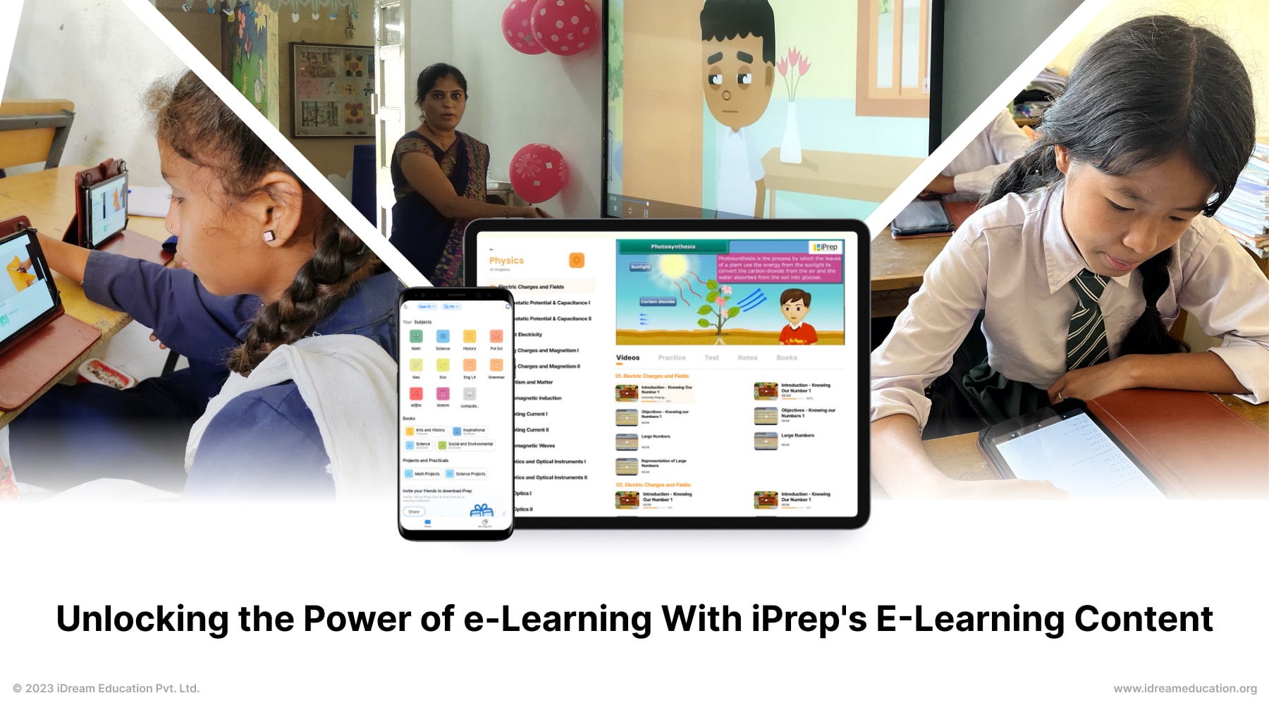 a visual of iPrep's e-learning content and platform unloking the power of e-learning