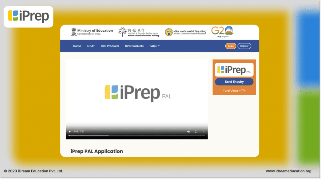 Image depicting listing of iPrep PAL, a personalised adaptive learning solution on NEAT