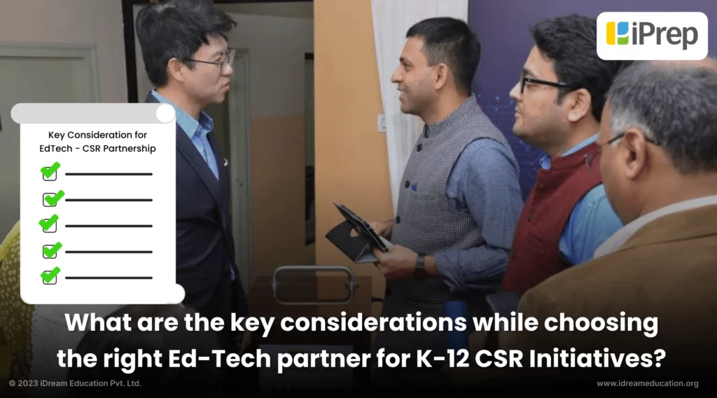 An visual representation of fruitful EdTech Partnerships For K-12 CSR Initiatives