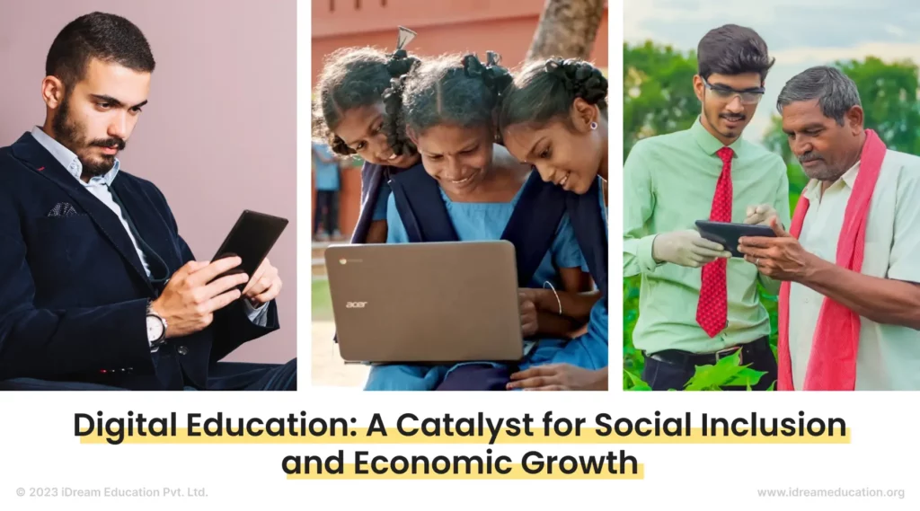 An image of digital education facilitating social inclusion and economic growth