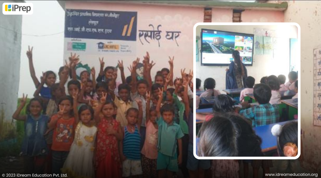 Image of Kanchan, an NGO worker, passionately teaching in Palamu district to support rural education. She empowers students by teaching them through education technology