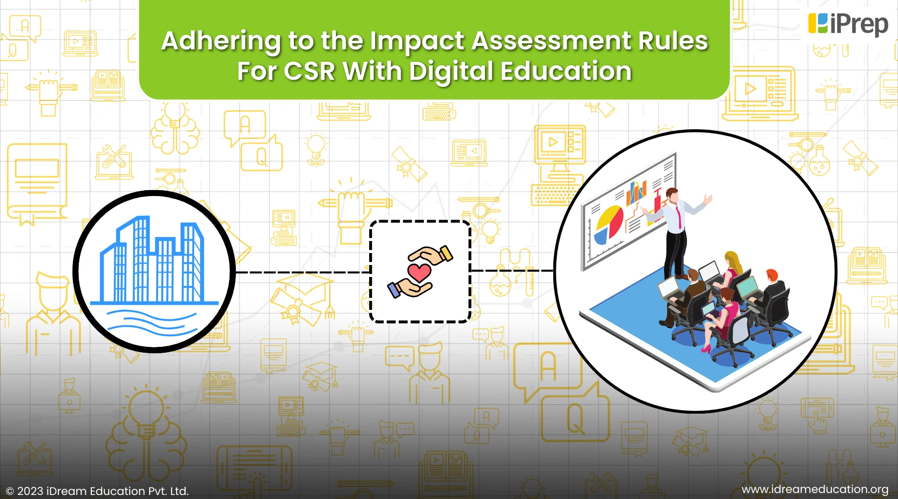 a visual representation of Corporations Adhering to Impact Assessment Rules For CSR with the power of Digital Education