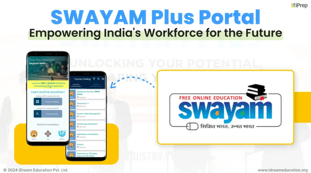 A visual representation of the new and upgraded SWAYAM plus portal