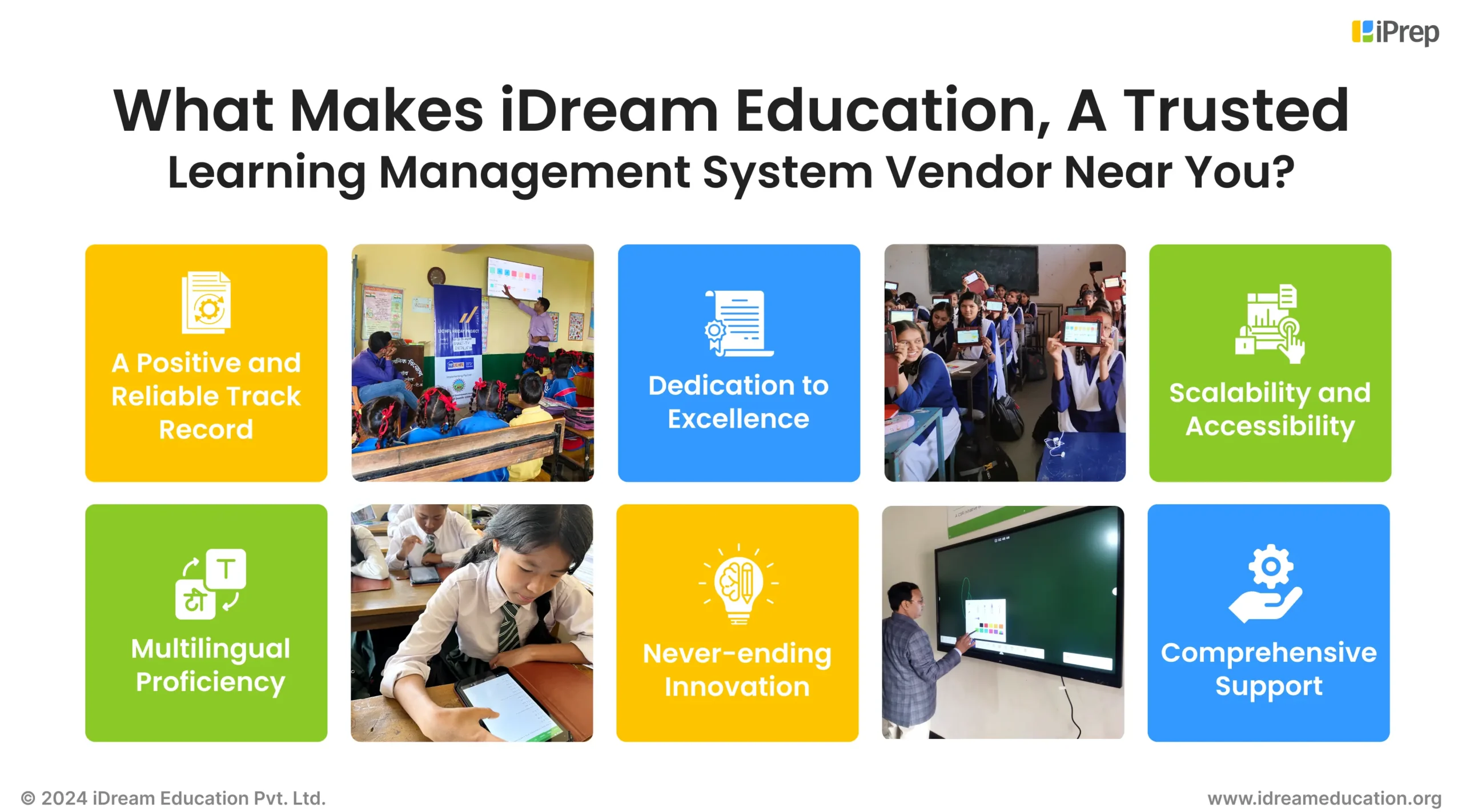 An illustration of what makes iDream Education a trusted learning management system vendor near you 