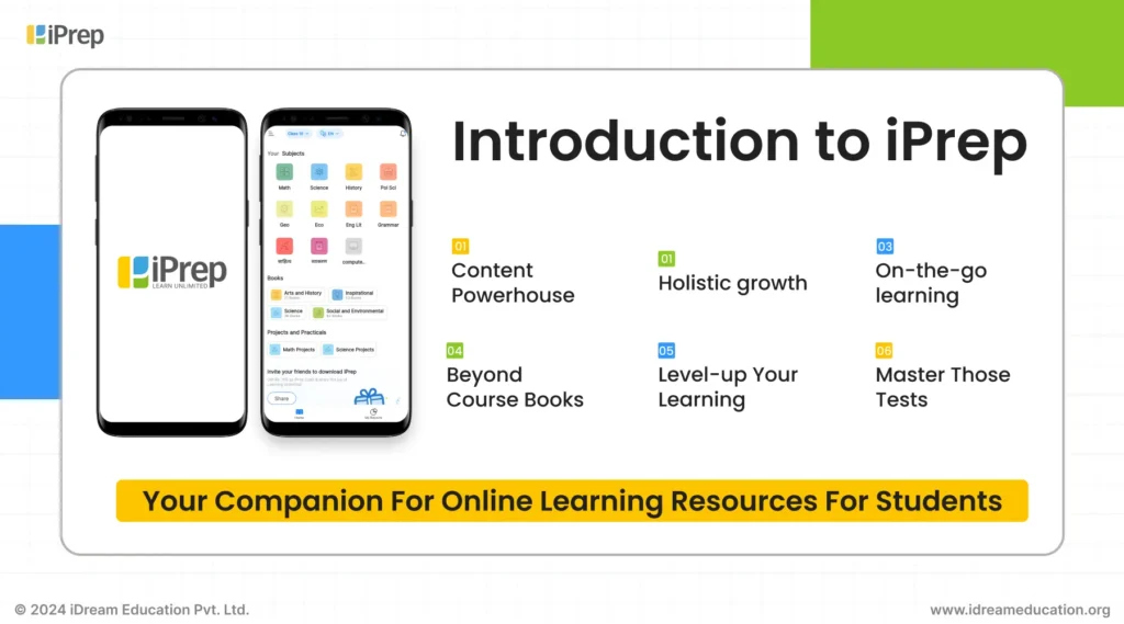 An image introducing you to iPrep - Your companion for online learning resources for school students