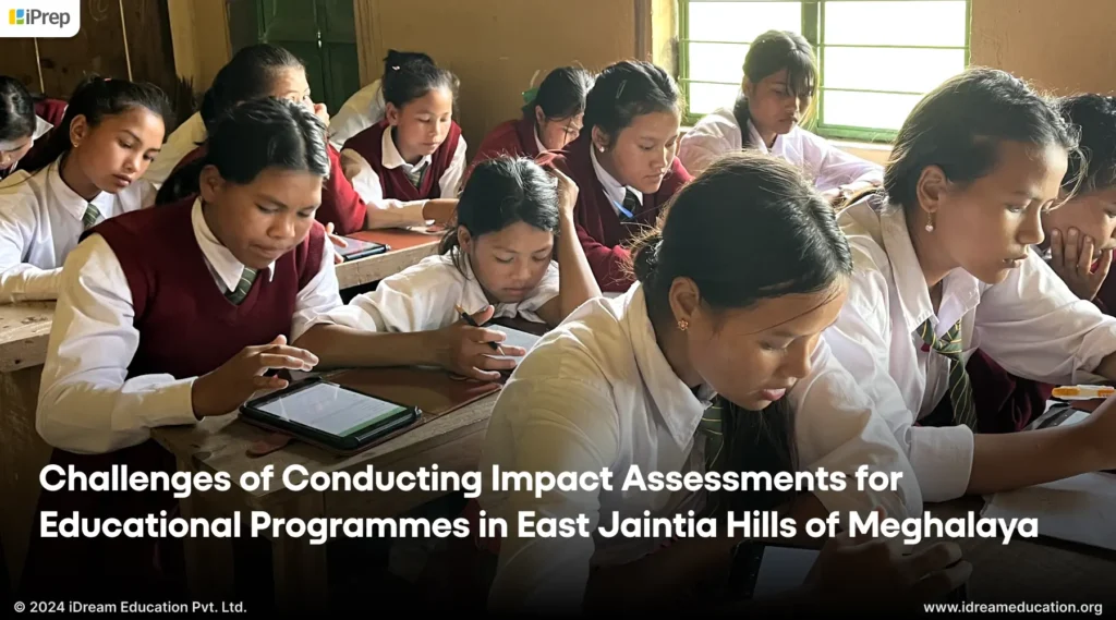 A visual representation of the challenges of conducting impact assessment for educational programmes in Meghalaya