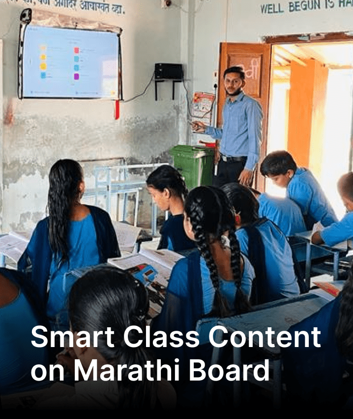 Digital Class Content in Marathi Board on iPrep
