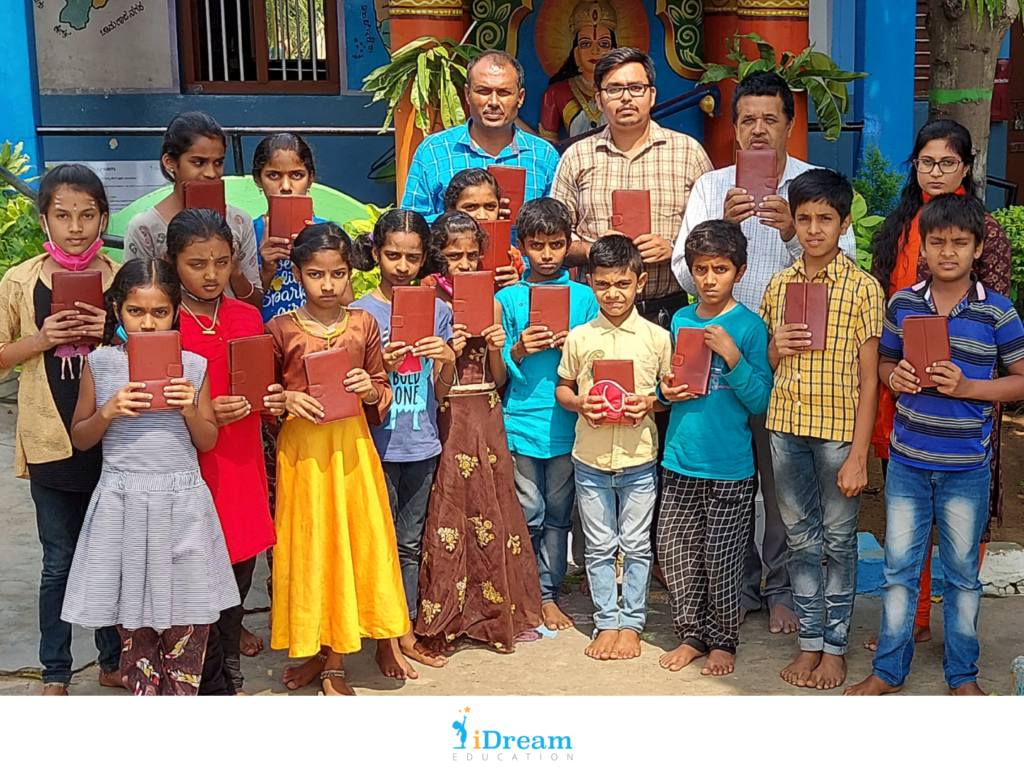 Sankanahalli Village Learners with Tablets From iPrep Digital Library