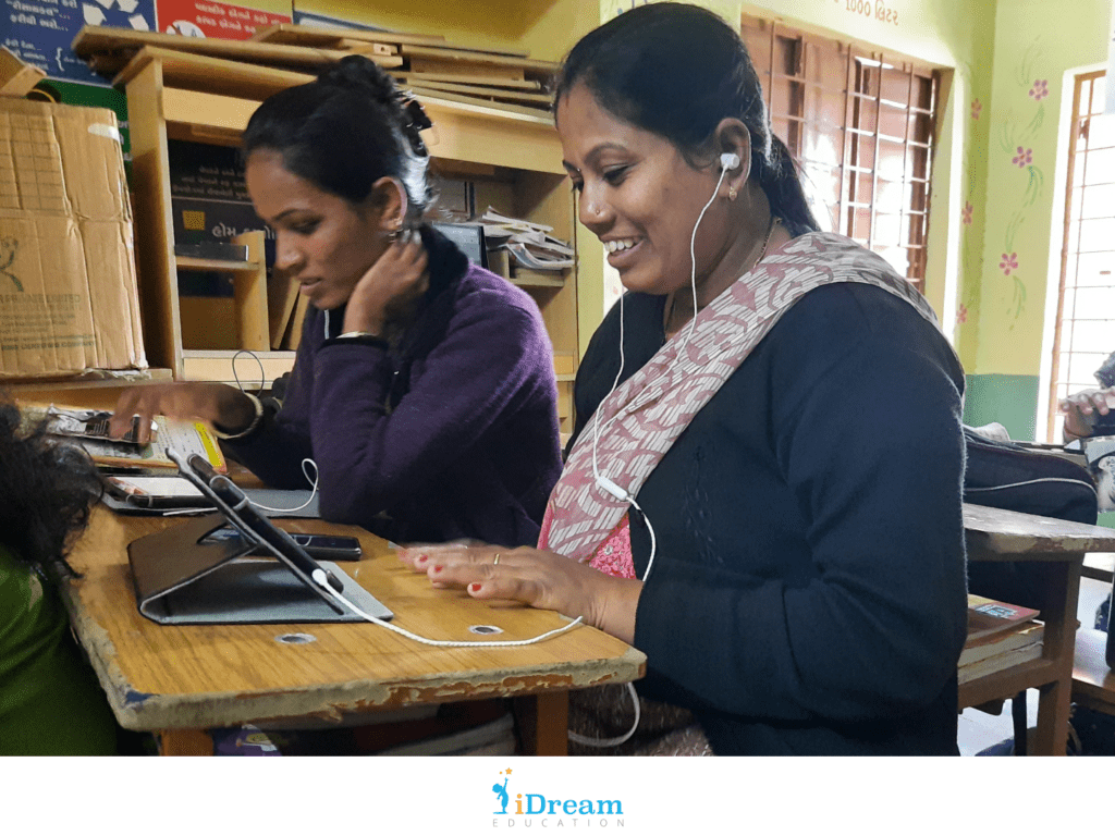 Teachers Of Coimbatore School Using iPrep Tablets From the iPrep Digital Library