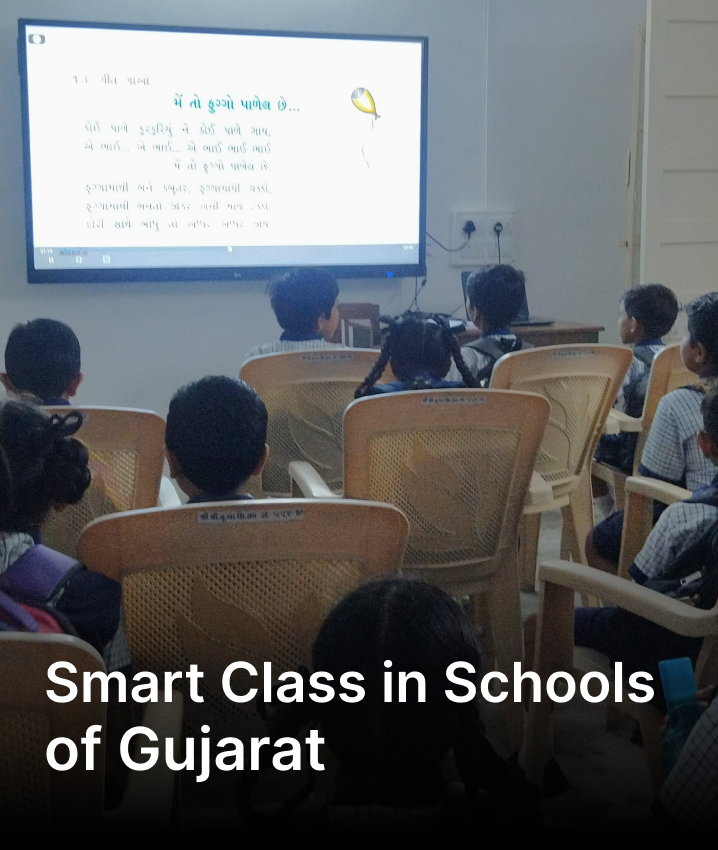 Glimpse of iPrep Digital Class, a smart classroom implemented in schools of Mithapur, Gujarat, by iDream Education in partnership with Tata Chemicals