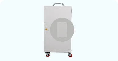 Image showing charging rack for schools made from non-hazardous, durable materials, highlighting safe and long-lasting construction suitable for educational environments