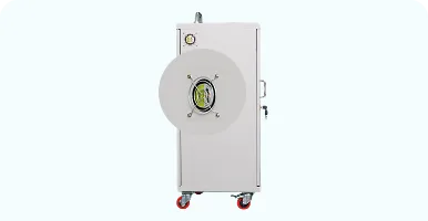 Close-up image of an in-built cooling fan in a tablet charging trolley, ensuring device longevity and safety in an ICT lab setup for schools