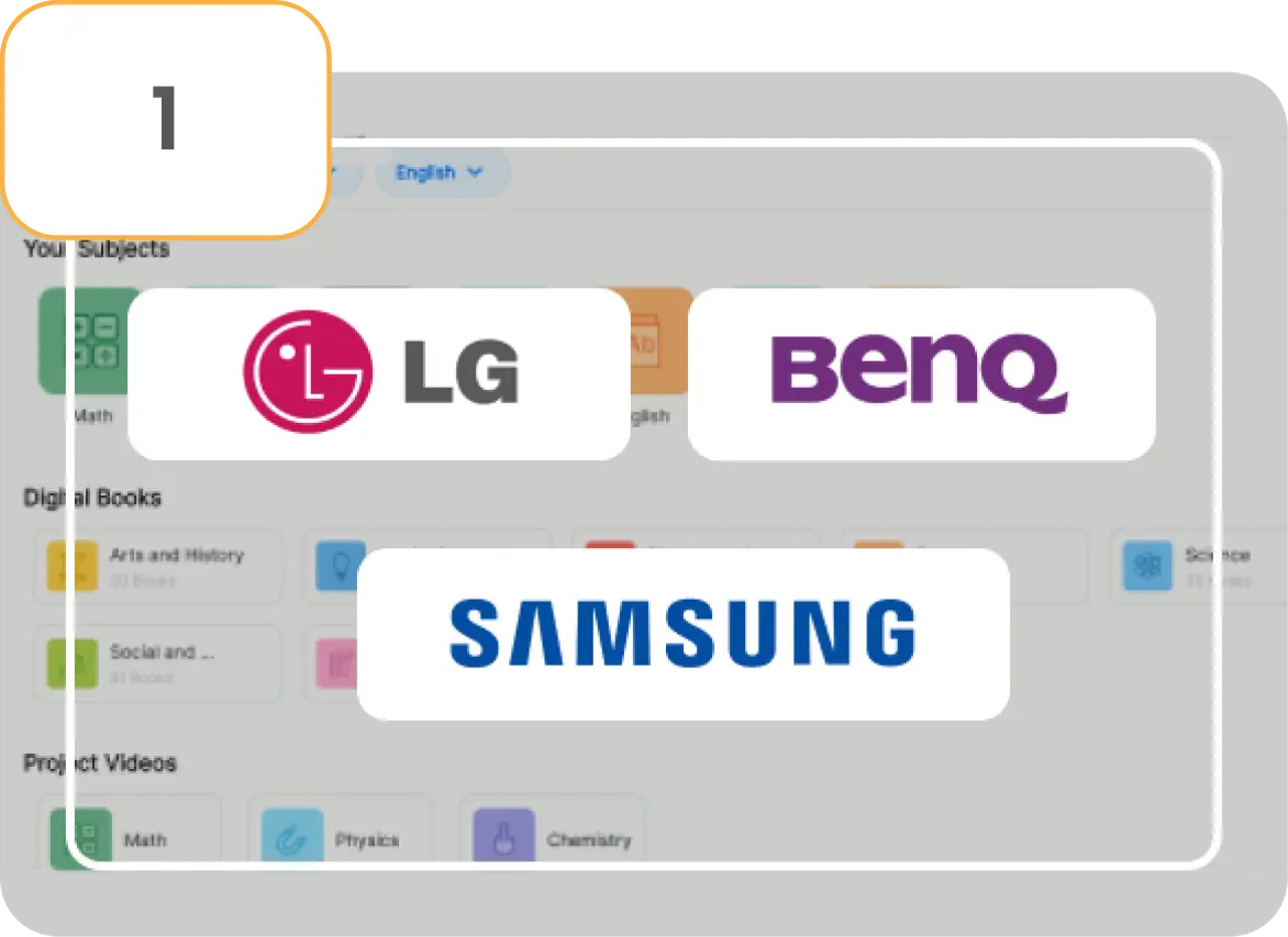 Image showing 3 top interactive panel brands for easy selection of IFP for schools