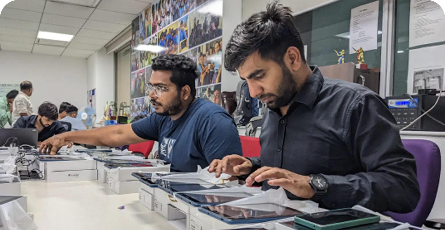 Tablet being prepared to deliver seamless digital learning experiences to students