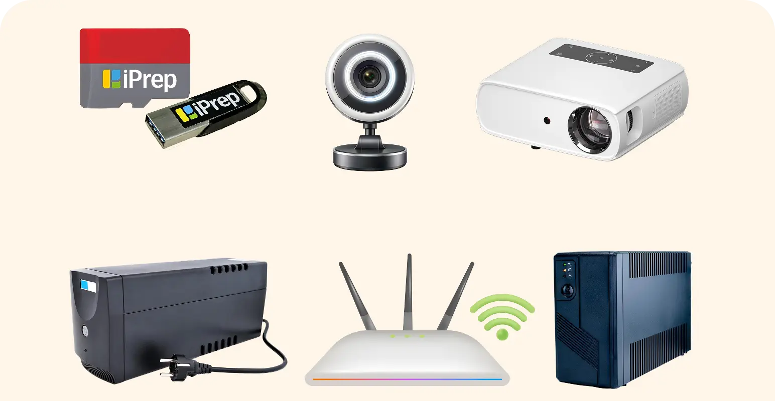 Variety of digital classroom equipment, essential for ensuring uninterrupted digital learning experiences in schools