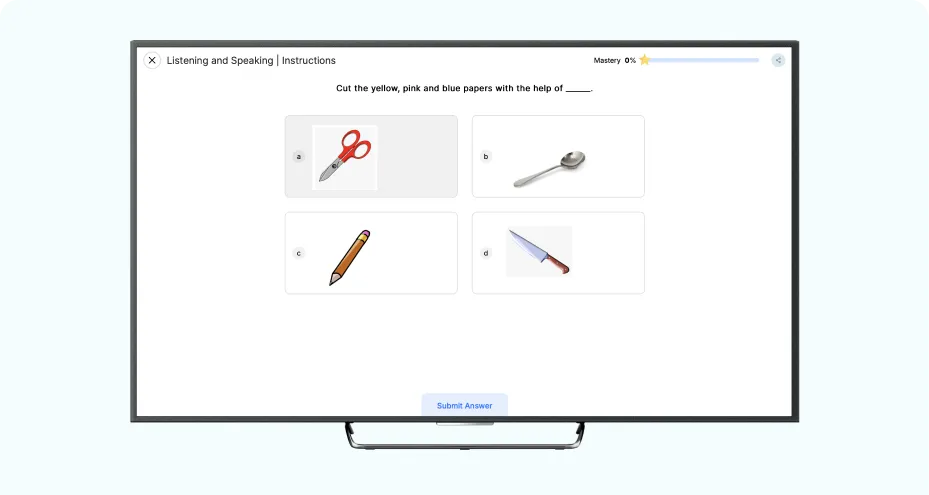 An image displaying a structured assessment aligned with ECE curriculum on iPrep by iDream Education