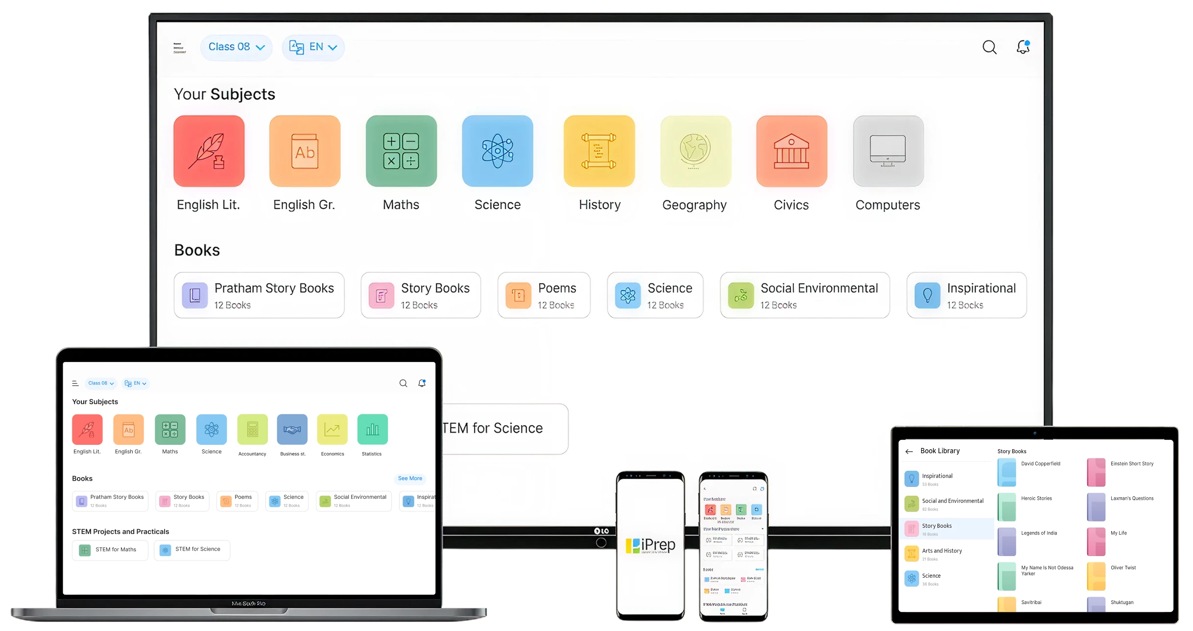 Deployment via tablets and screens for digital learning