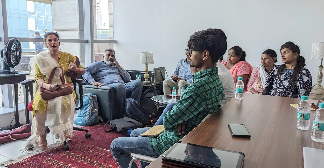 Training of community centre facilitators for using smart classes, implemented by one of the popular NGOs for education in Gurugram