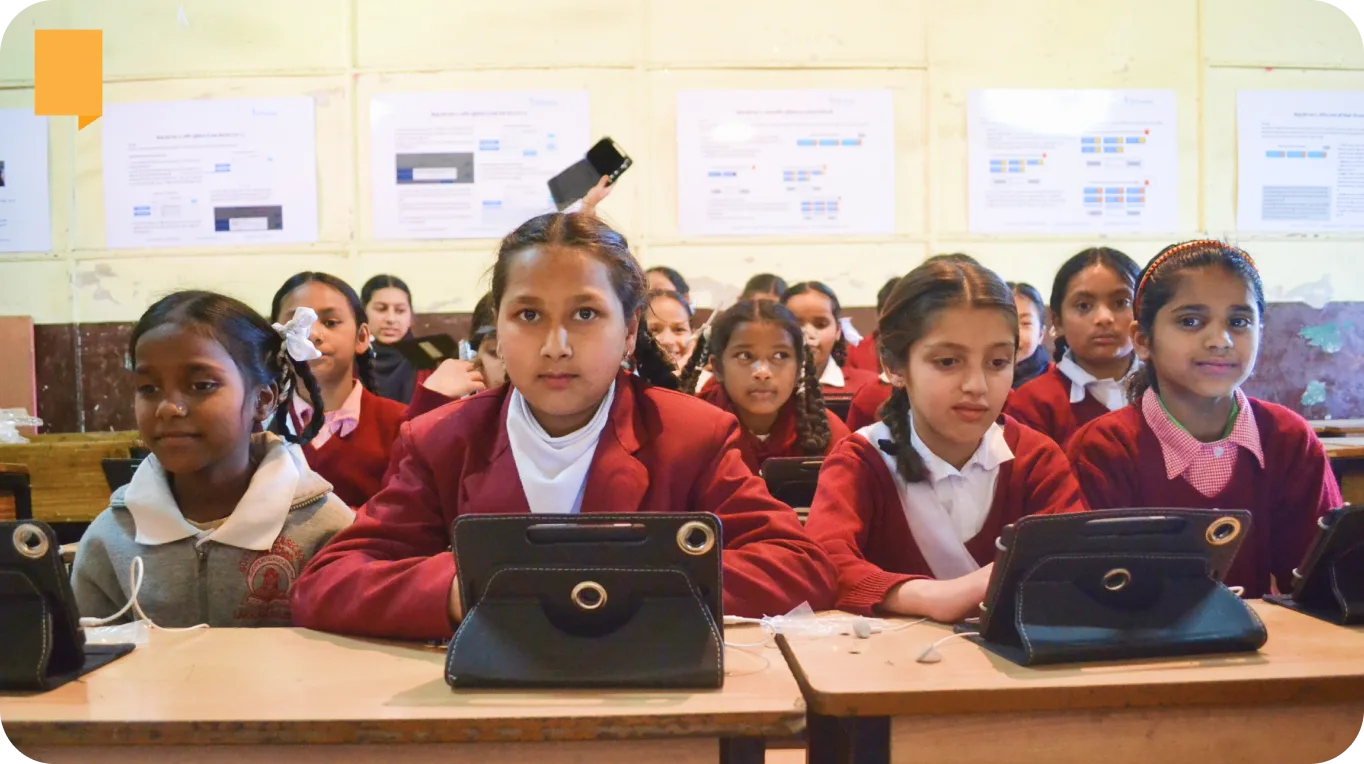 Image guiding you to the story of girls' education and women empowerment through the implementation of digital classroom solutions