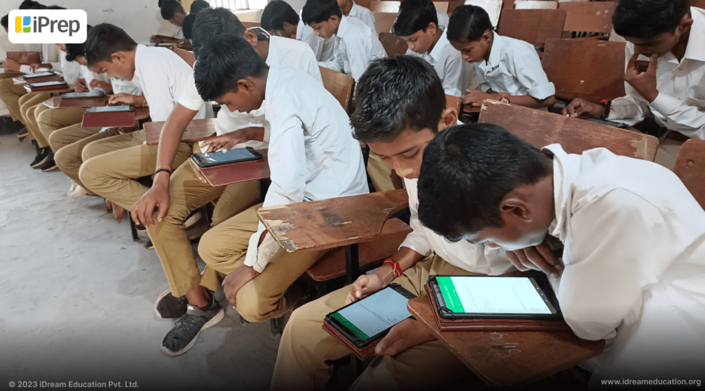 Image illustrating students taking baseline assessment for needs assessment phase of a teacher training model