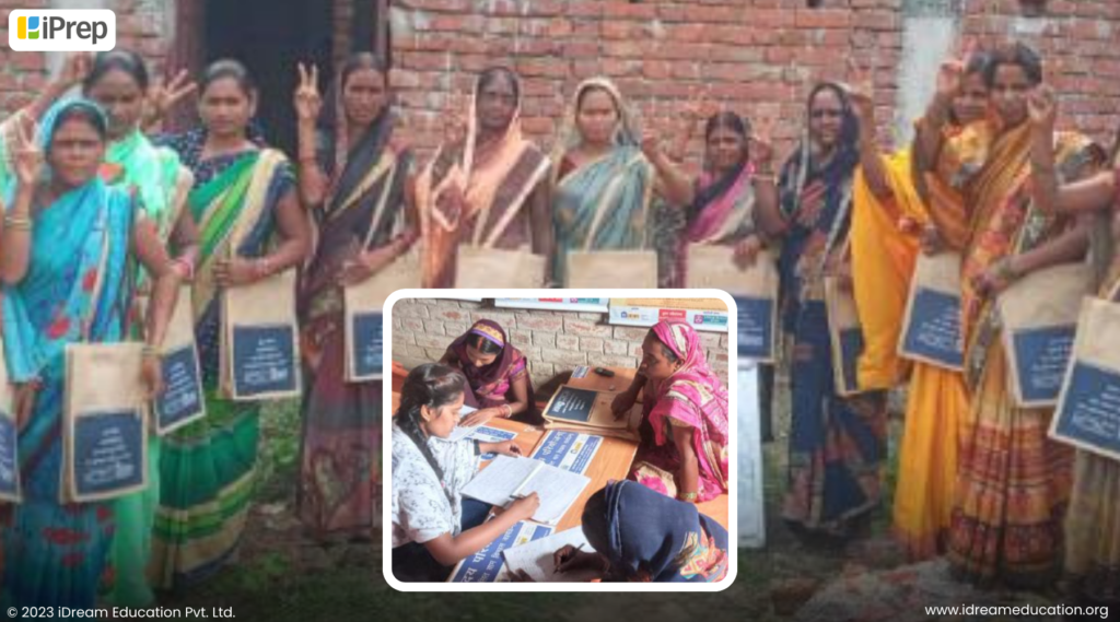 Kanchan, an NGO worker in Palamu district, conducting an awareness session to empower girls and women in her village. The session focuses on government initiatives supporting education and women's rights.