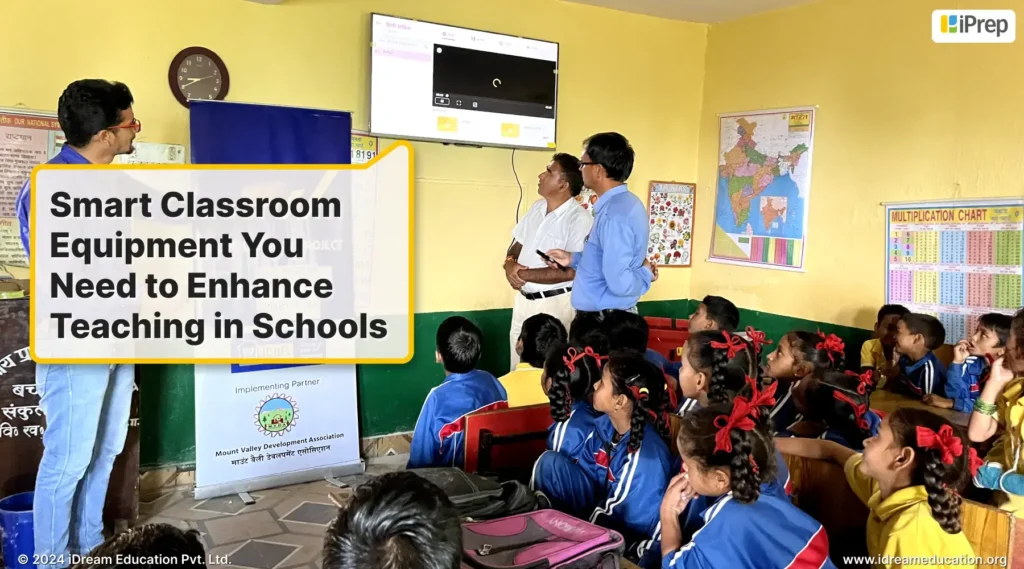 A smart class setup with all smart classroom equipment by iDream Education