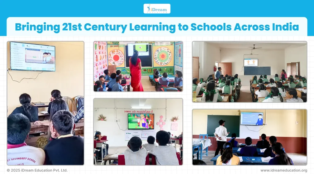  Smart classrooms implemented by iDream Education in Schools across India