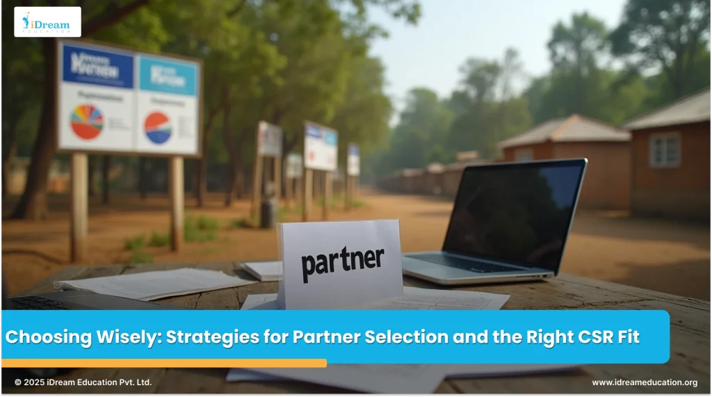 Partner selection strategies for CSR projects ensuring long-term community impact and sustainability.