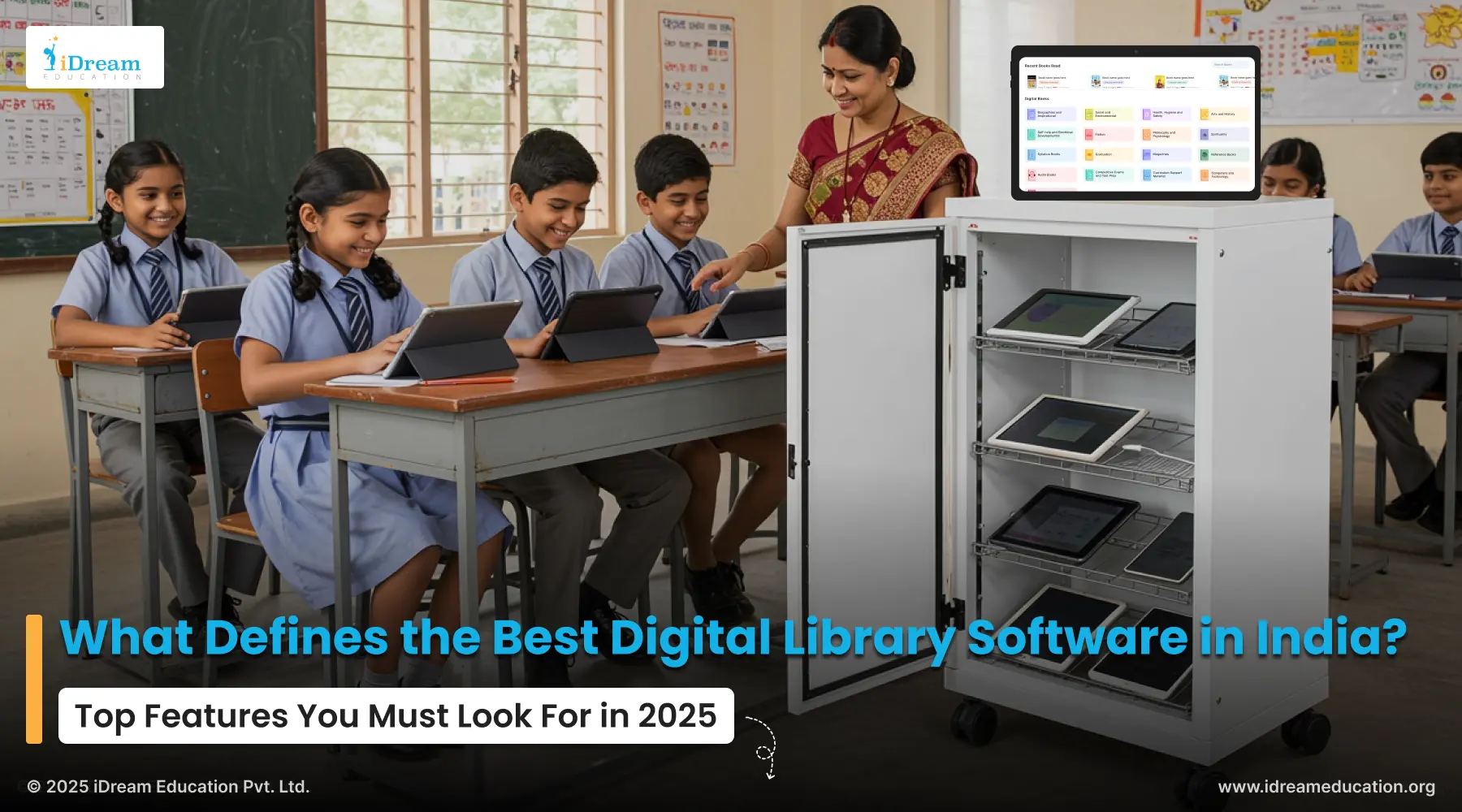 Cover image of a blog that guides schools in choosing the best digital library software
