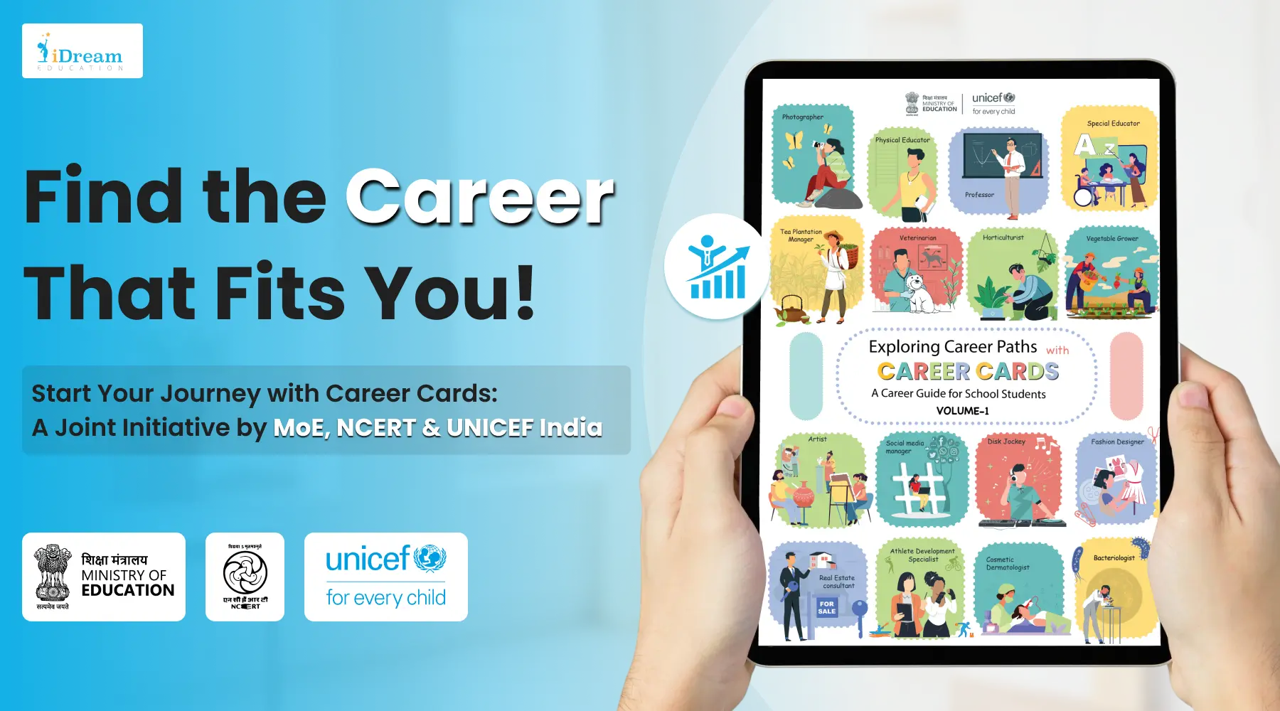Glimpse of Career Cards from Career Guidance Book for school students by NCERT, MoE and UNICEF