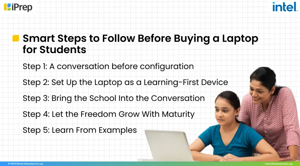 Steps parents should follow when buying a laptop for students