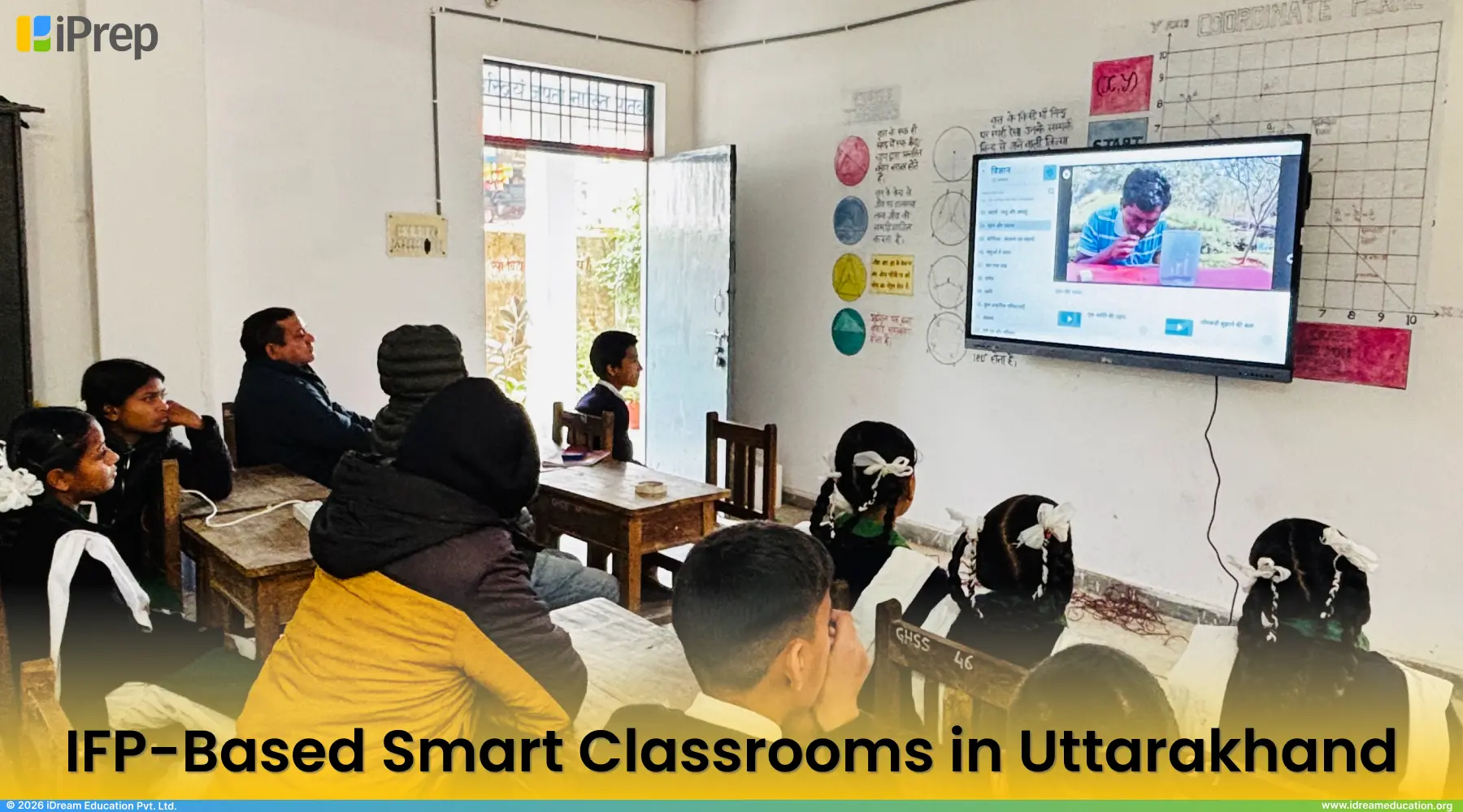 IFP-based smart classroom in a Uttarakhand school for digital teaching and learning