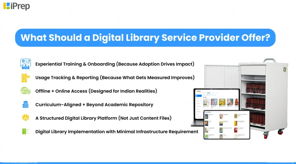 Key specifications to look for in a digital library service provider for schools