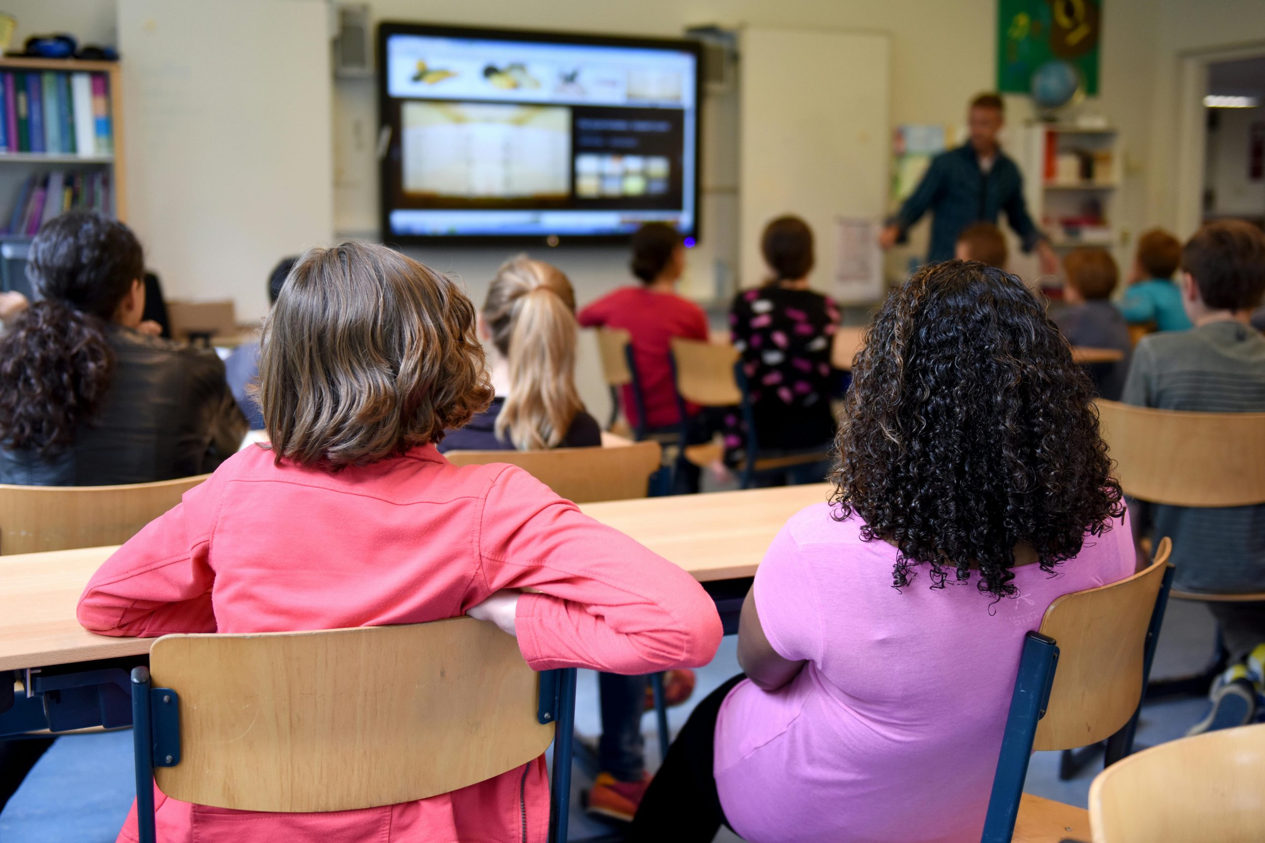 iPrep digital class deployed in a remote government school Teacher using a digital smart class in a rural government school with no internet connection