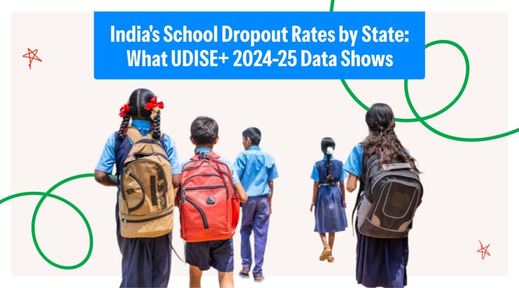 India’s School Dropout Rates by State: What UDISE+ 2024-25 Data Shows